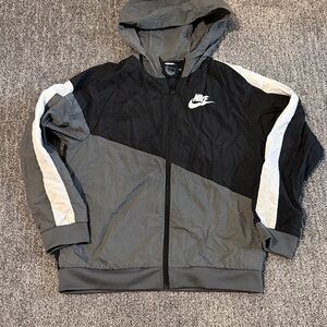 Nike Black and Gray Colorblock Windbreaker